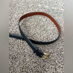 Vintage Coach Belt Women L Large 8400 Black Brass Hardware Double Keeper